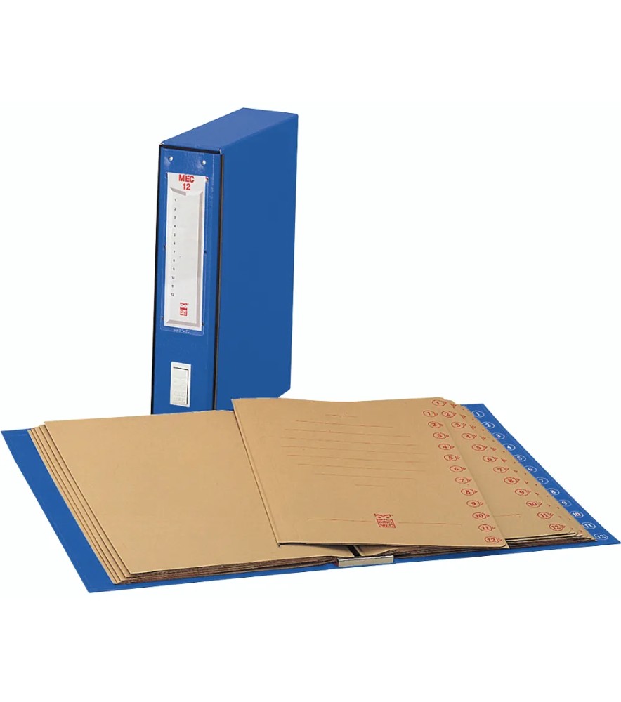 Classificatori Mec 12 Cartelline 3 Lembi Numerate