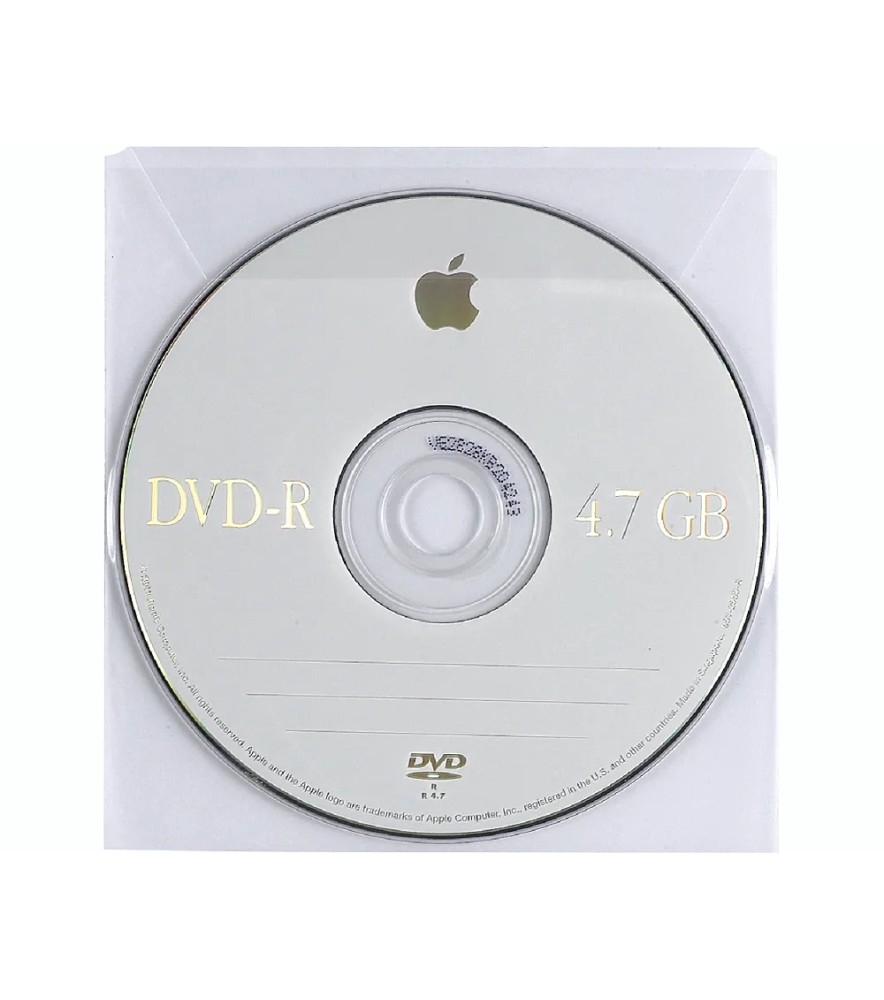 25 Busta Cd / Dvd Trasparente con Patella