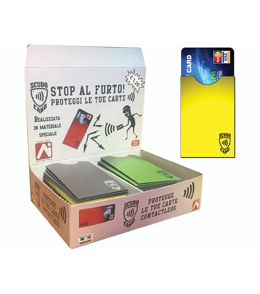 Scudocard Ultra Cromo Portacard per Carte Contactless/rfid