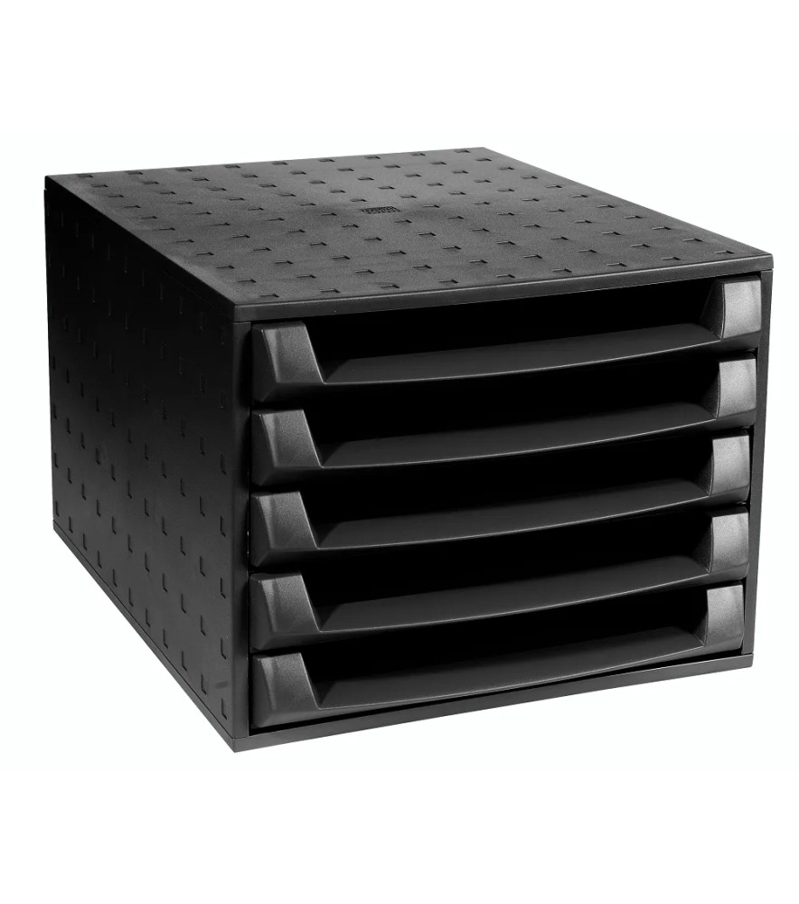 Cassettiera Ecoblack 100% Riciclato 5cassetti 387 x 284 x 21