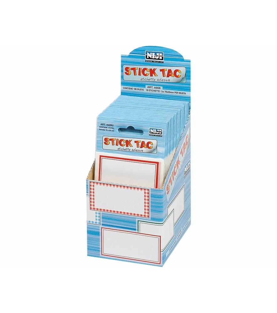 Etichette Adesive Stick Tac 100 Buste