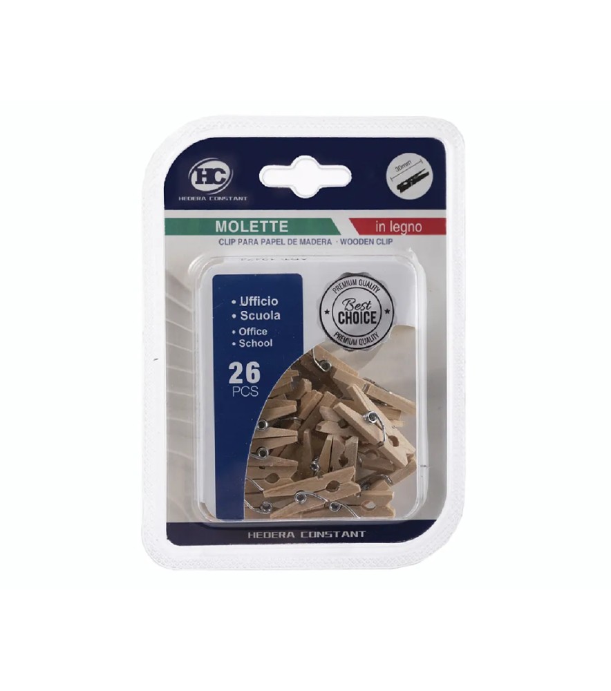 Mini Mollette in Legno