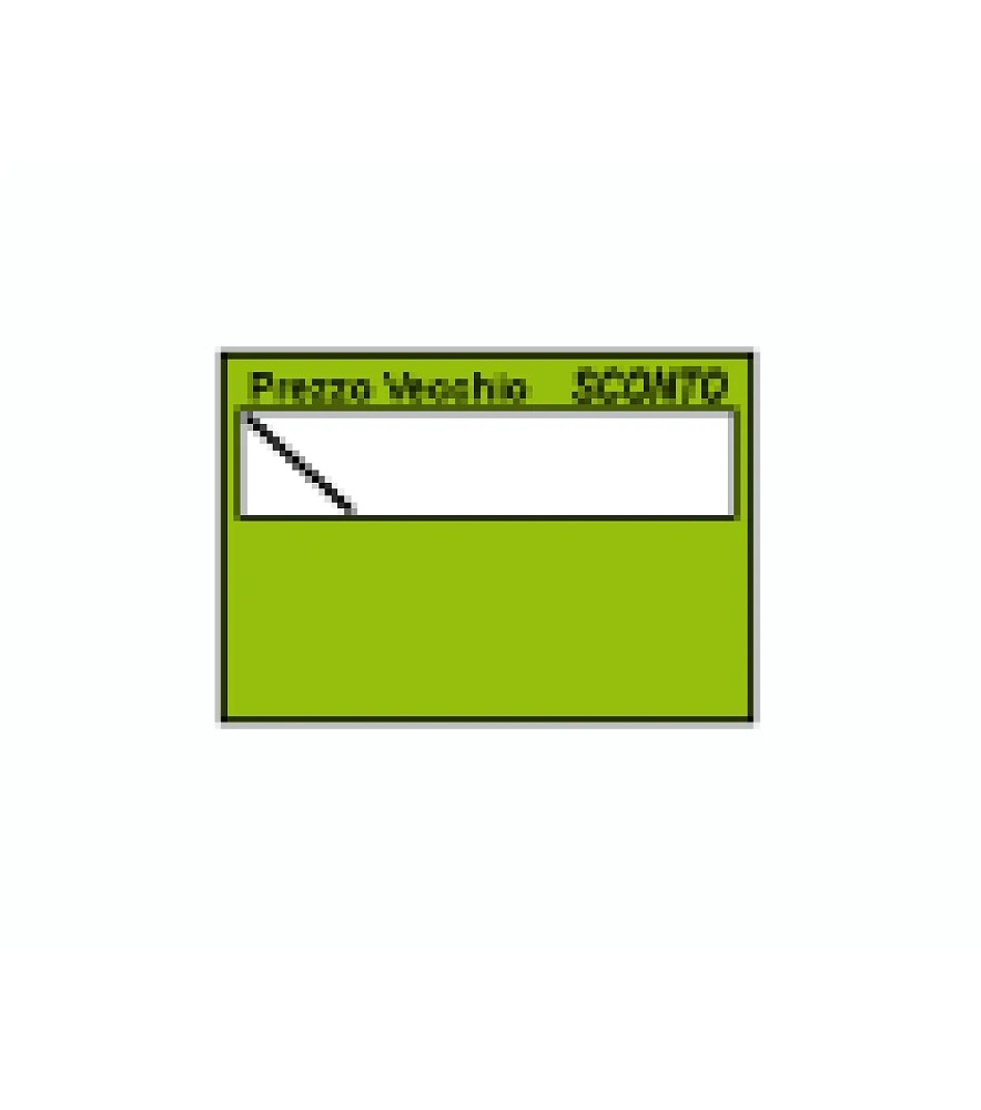 Etichette Prezzatrice Prezzo/sconto Verde Taglio Quadro