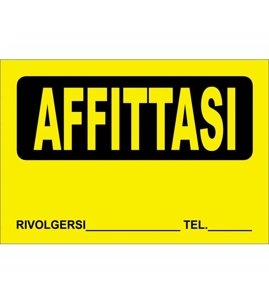 Cartello Prestampato