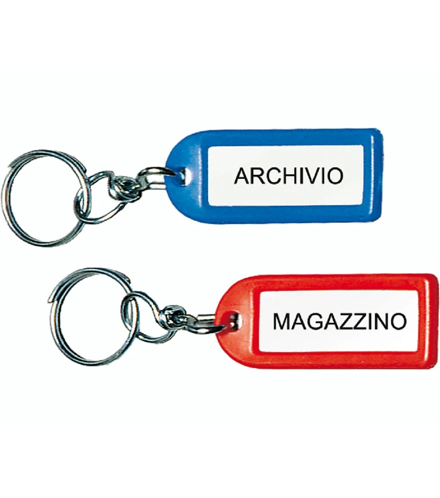 Targhette Portachiavi Plastica Semirigida Doppio Anello Gire