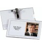 Porta Badge/cartellino Pvc con Clip e Spilla