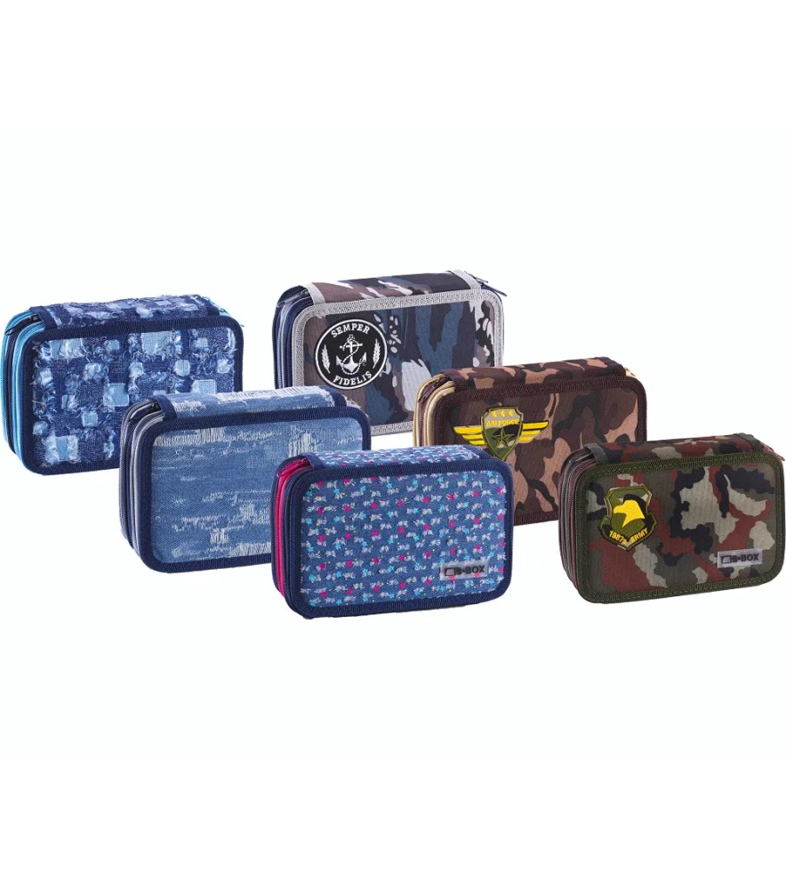 Astuccio 3 Zip Mimetic&jeans
