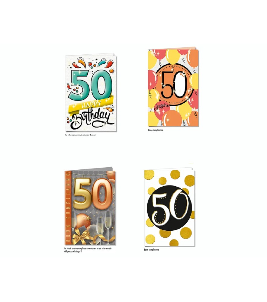 Biglietti di Auguri Selezione Top Quality 50 Anni