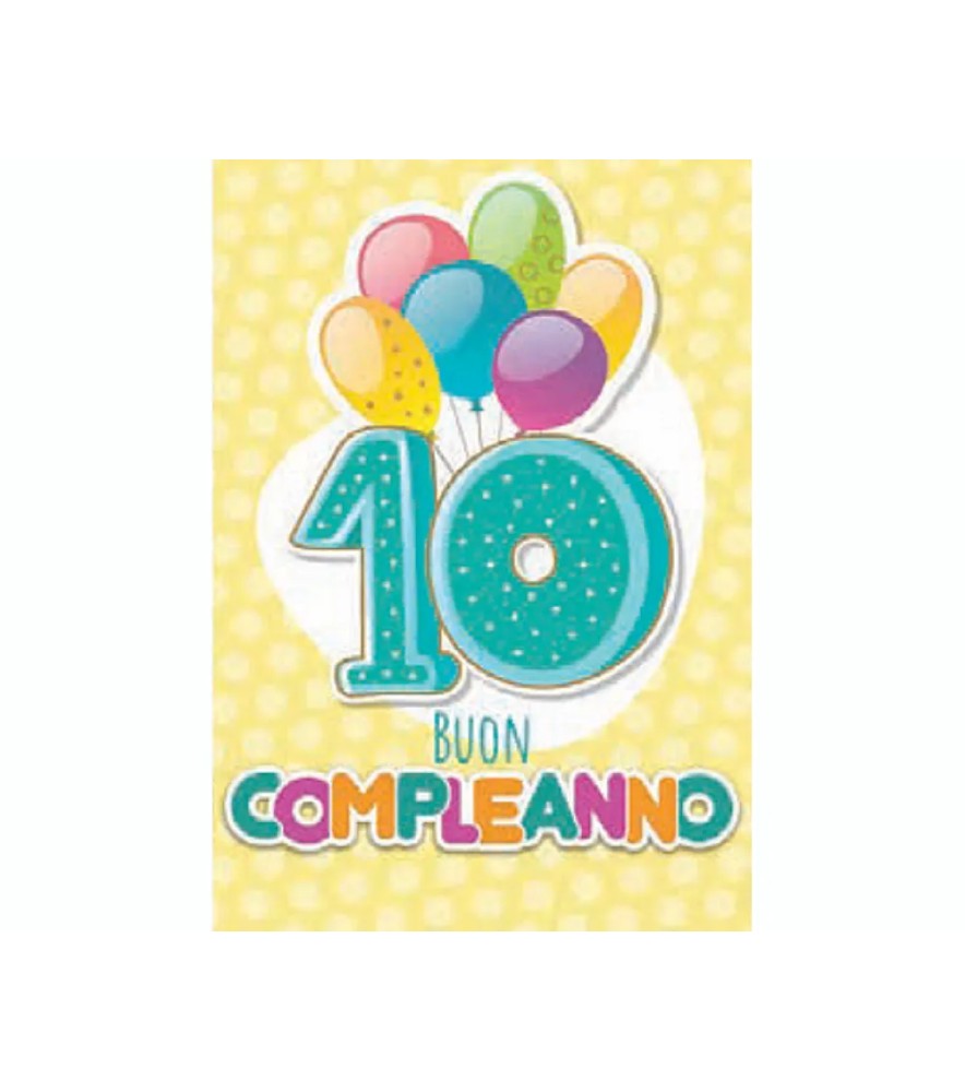 Biglietti di Auguri Compleanno 10 Anni