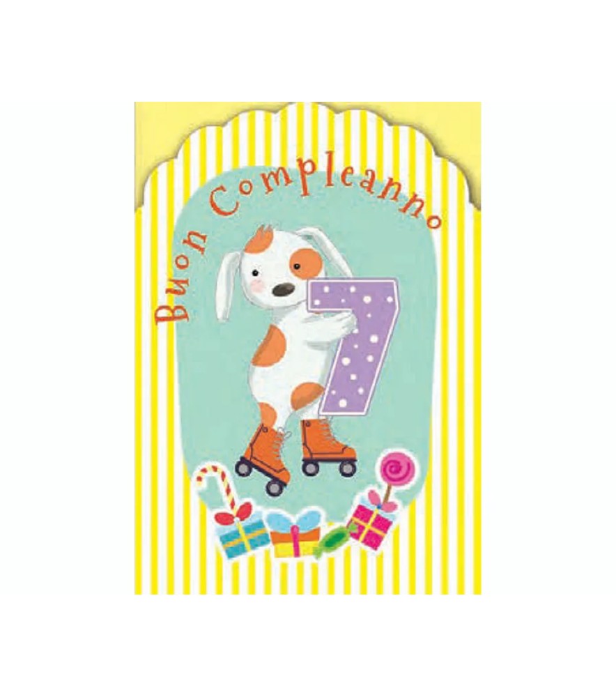 Biglietti di Auguri Compleanno 7 Anni