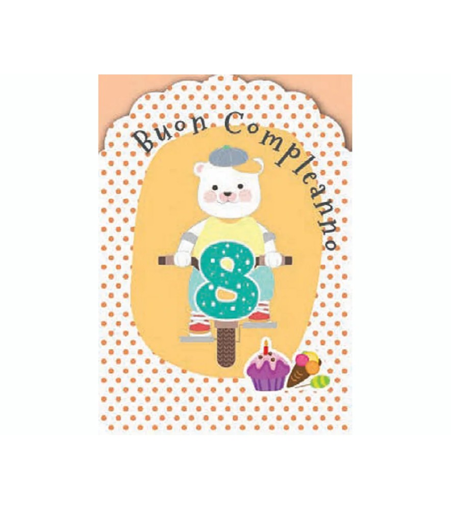 Biglietti di Auguri Compleanno 8 Anni
