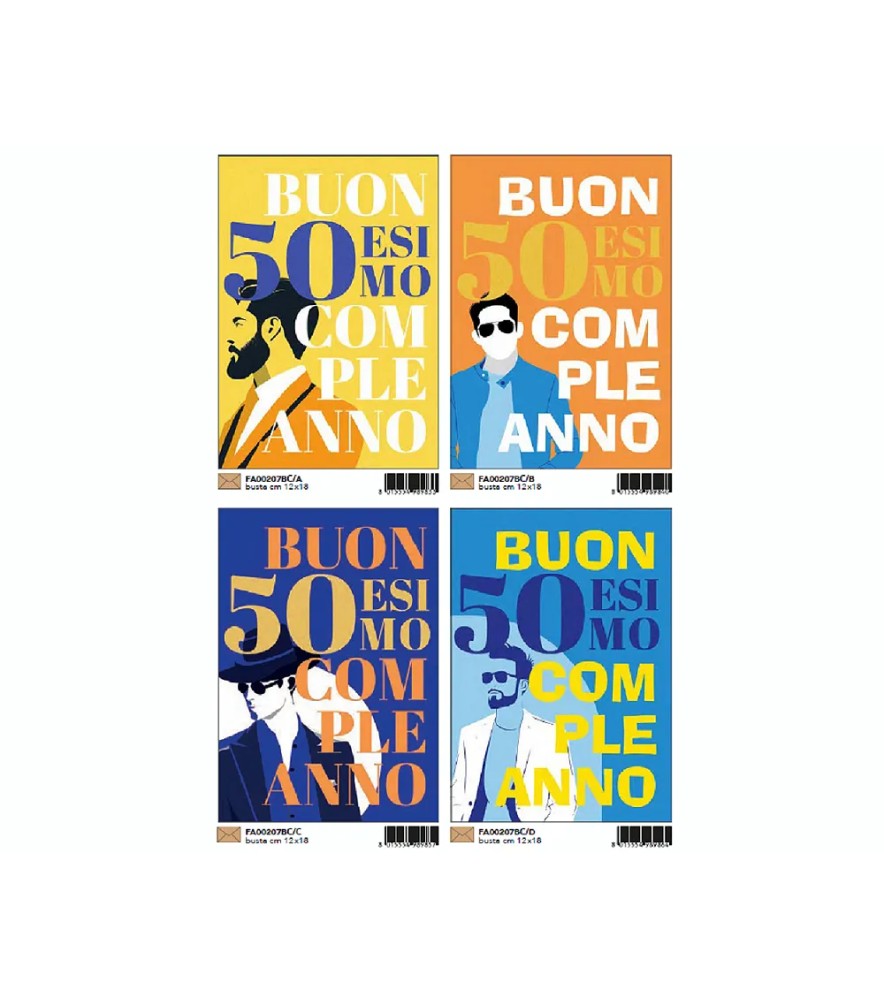 Biglietti di Auguri Compleanno 50 Anni Maschile