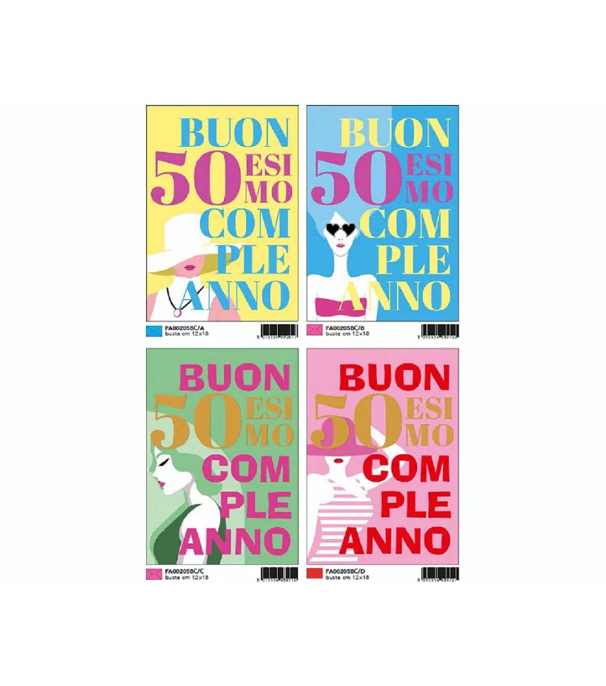 Biglietti di Auguri Compleanno 50 Anni Femminile
