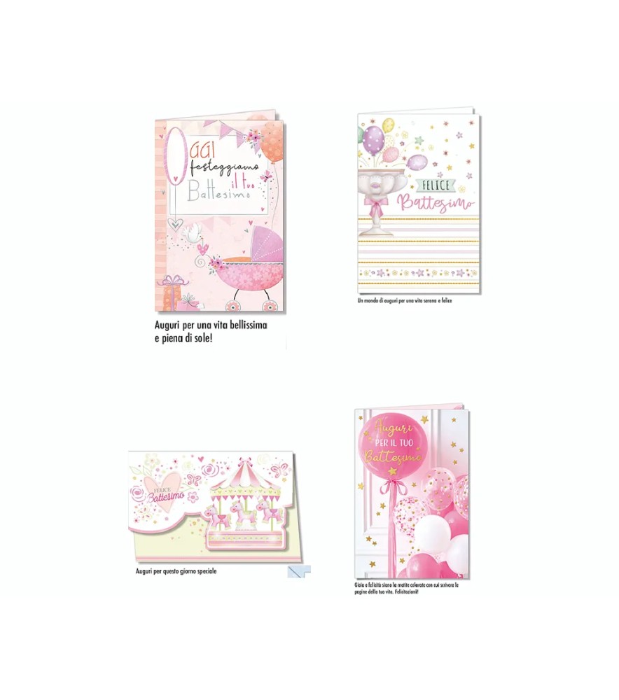 Biglietti di Auguri Selezione Top Quality Battesimo Femmina