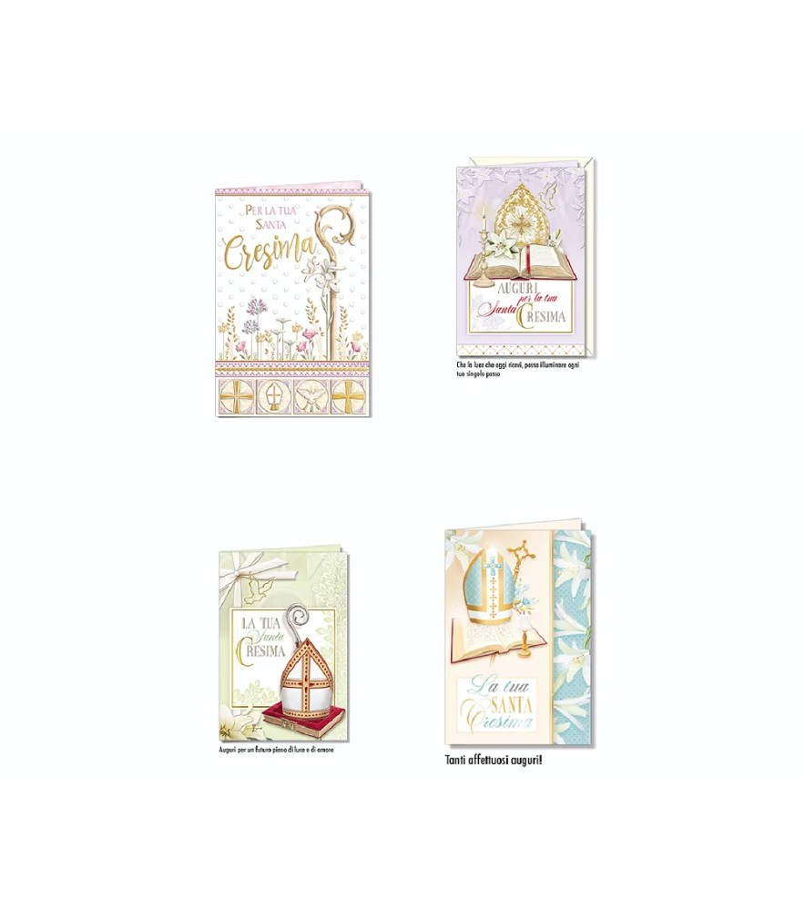 Biglietti di Auguri Selezione Top Quality Cresima