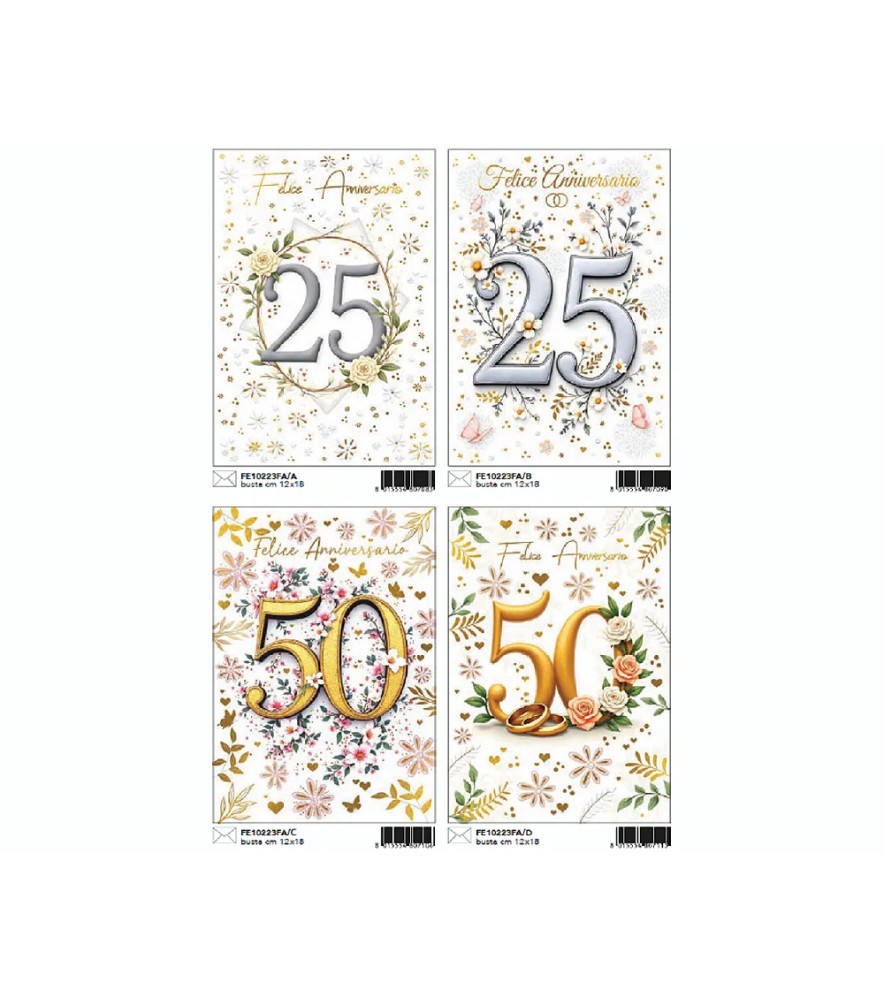 Biglietti di Auguri Anniversario 25/50