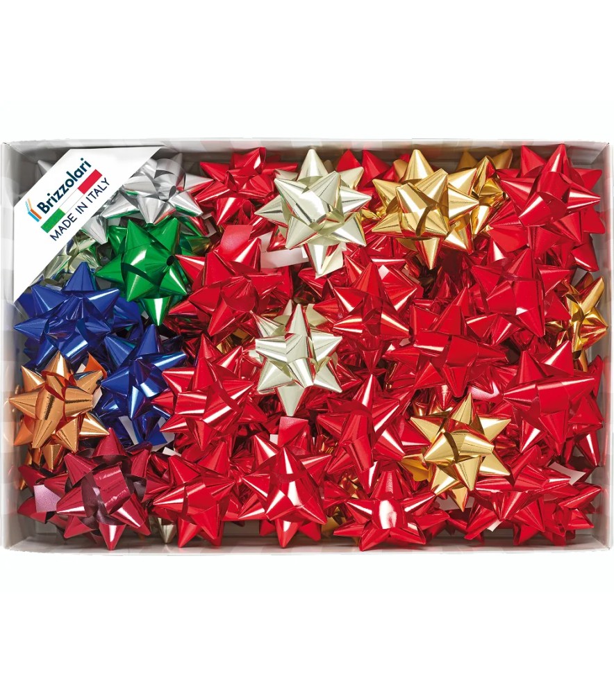 Coccarde Stelle Metallizzate Lucide 6870 Lisce 70 pezzi