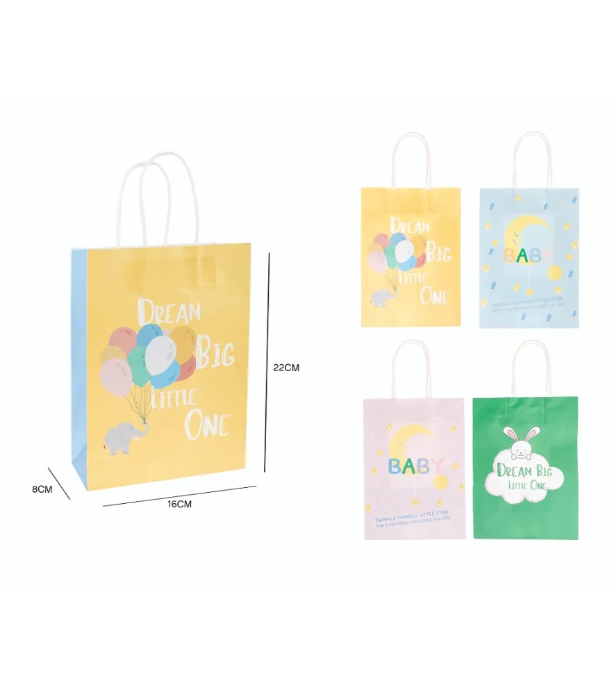 Shopper Fantasia in Carta con Cordoncino