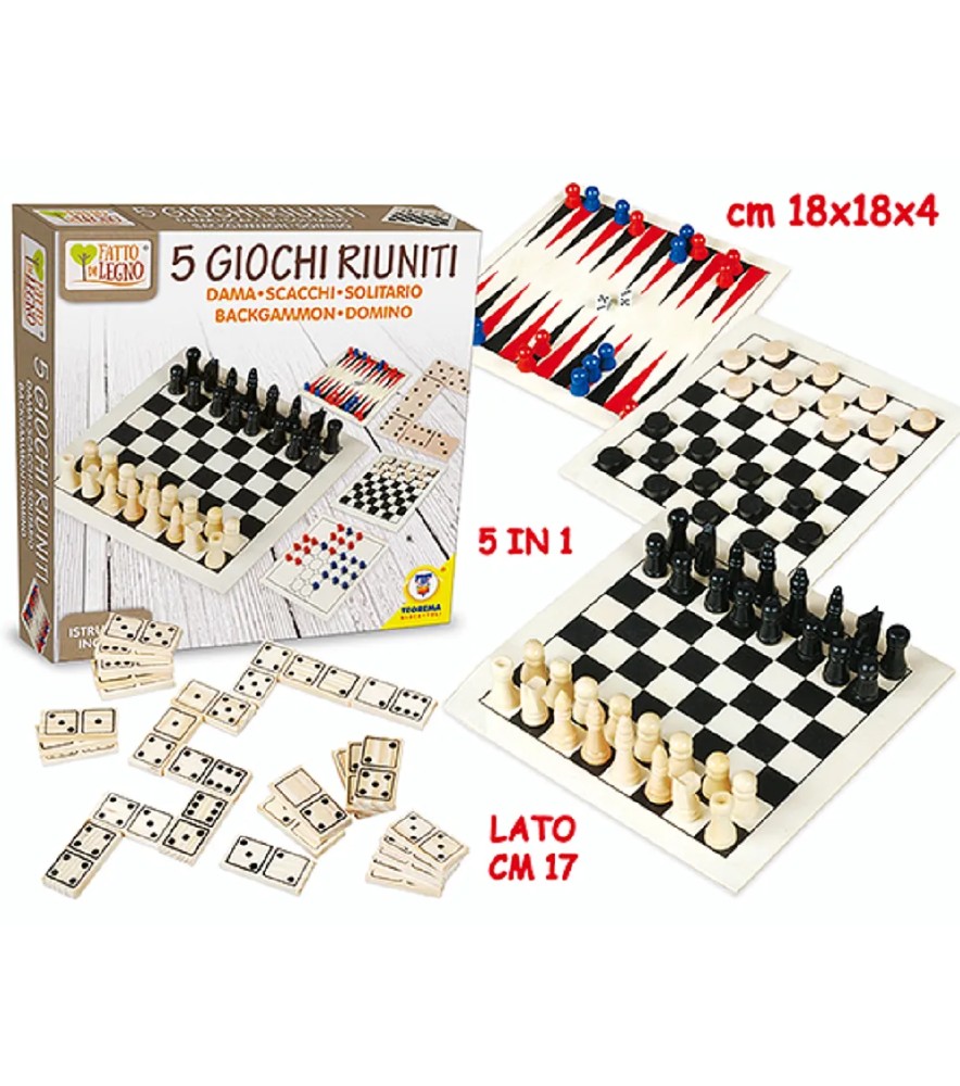 Fatto di Legno - Gioco 5 Giochi in 1.