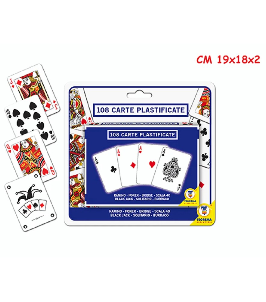 Carte da Gioco Poker Burraco da 108 pezzi