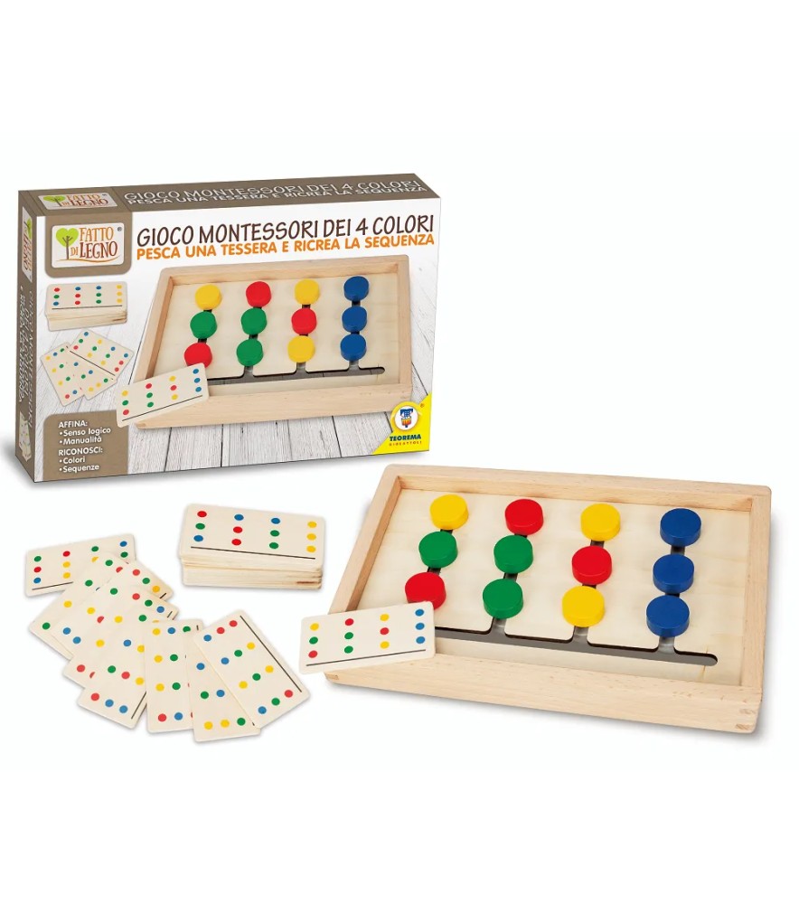 Fatto di Legno - Gioco Montessori dei 4 Colori