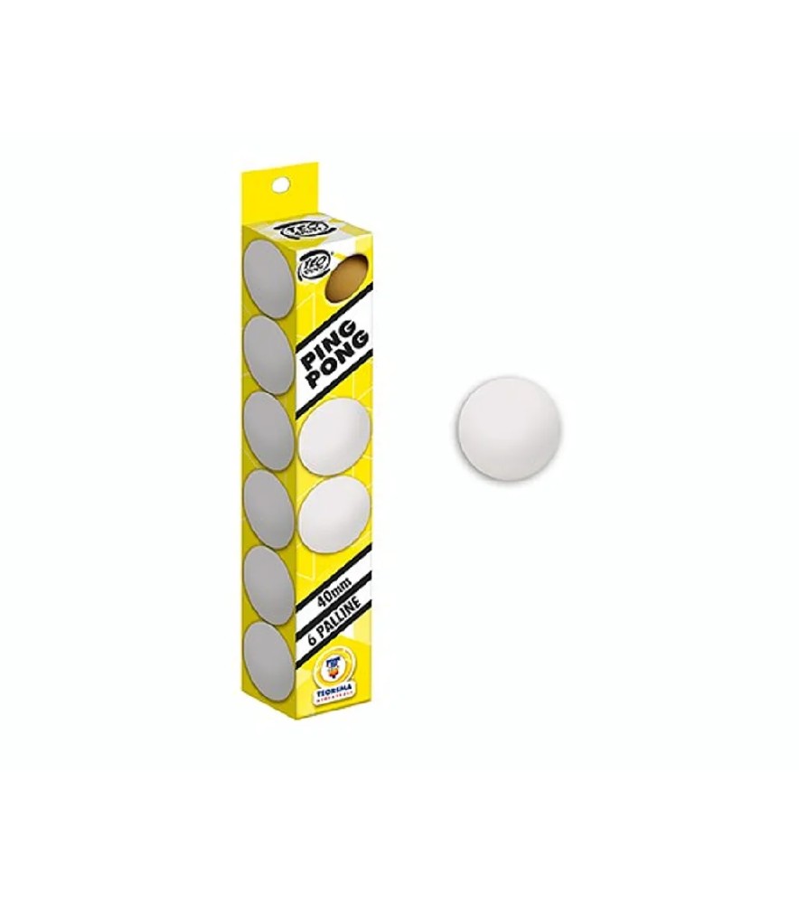 Teosport - Palline Ping Pong Multiuso 40mm 6 pezzi