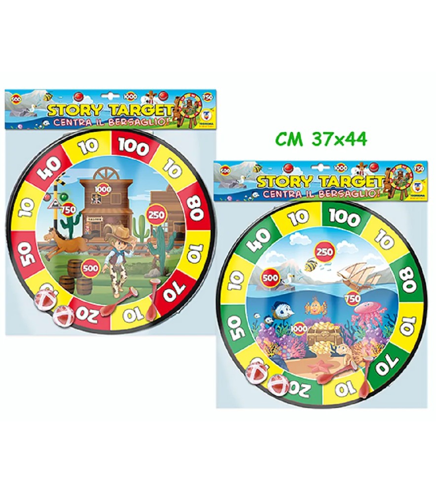 Story Target in Velcro C/palline e Freccette 2 Ass