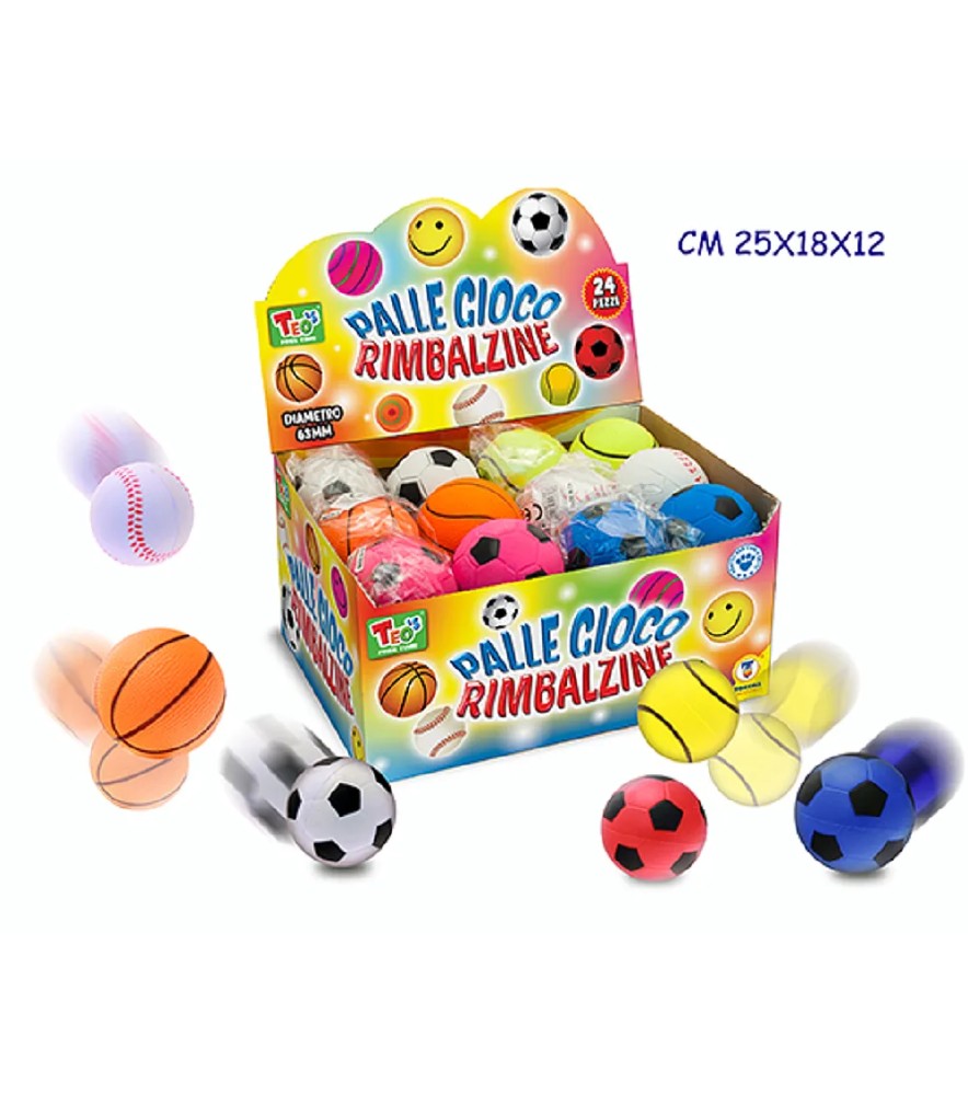 Teo S - Palline Rimbalzine Sport 6 Mdl Ass