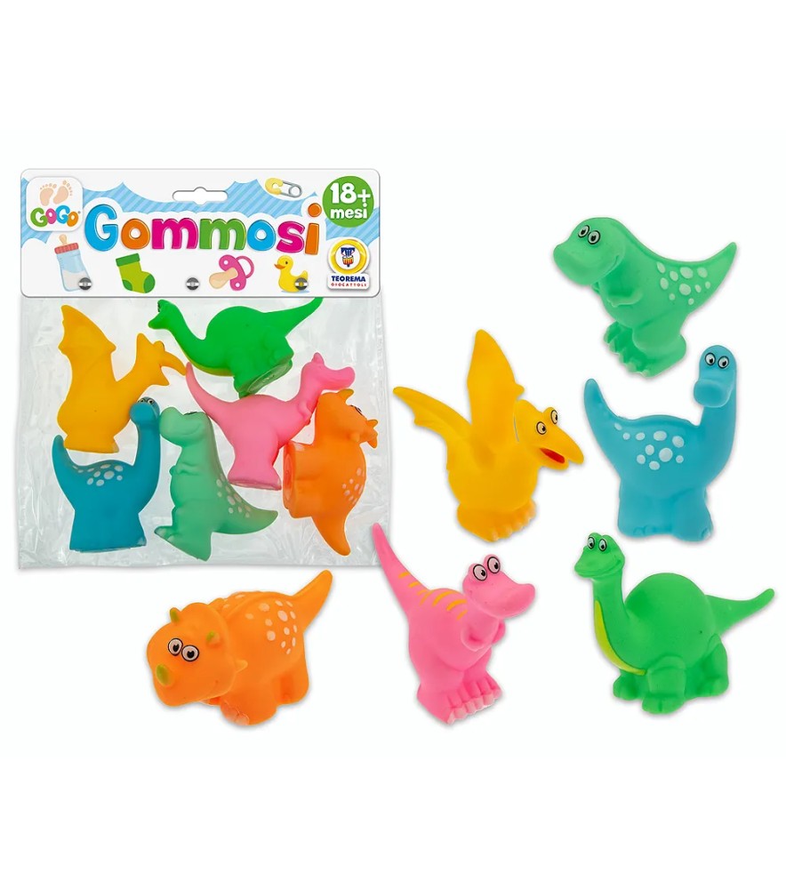 Gogo - Gommosi Dinosauri Funny 6 pezzi