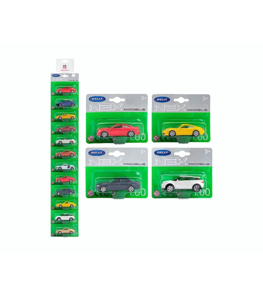 Welly 1:60 Auto D-cast Licenza 12 pezzi Cravatta