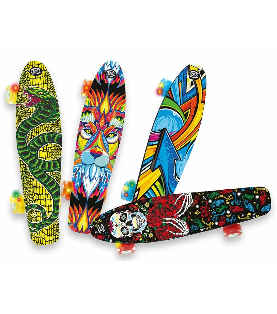 Teosport - Skateboard Ruote Led Multi Abec-7 57 Cm