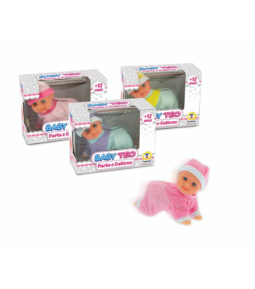 Baby Teo - Bamb. Prime Paroline e Gattona x Cm 4 Mdl Ass