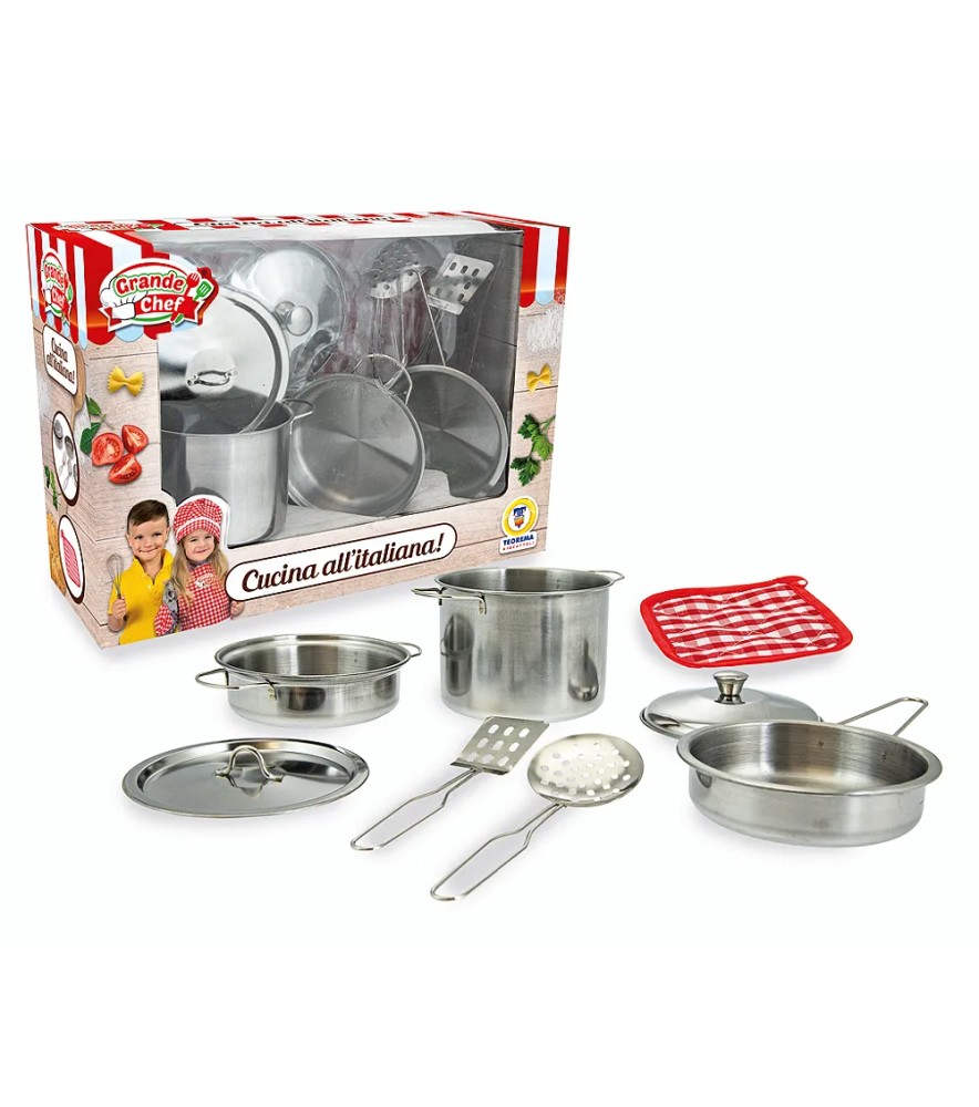 Grande Chef - Set Pentoline in Metallo con Presina 8 pezzi