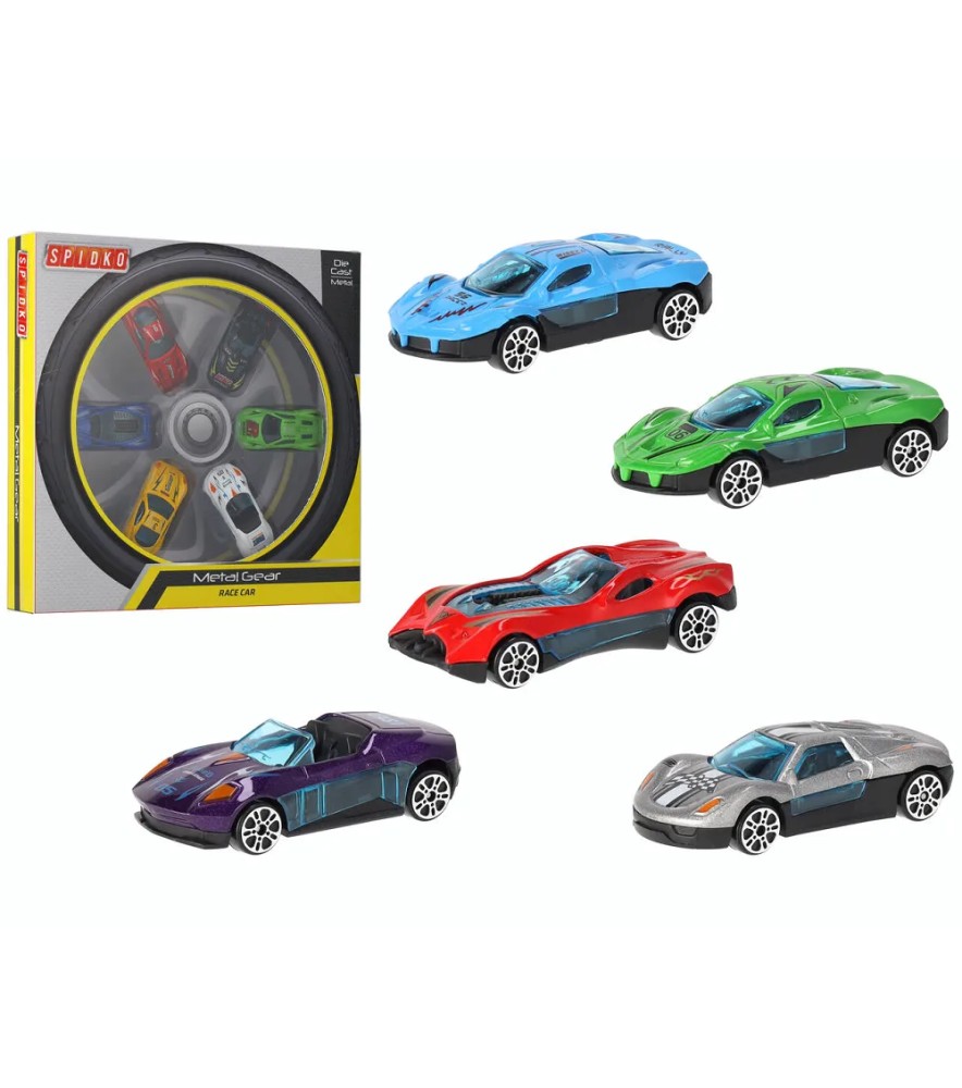 Auto Die Cast Ruota Libera Scala 1:64 6 pezzi 2ass.