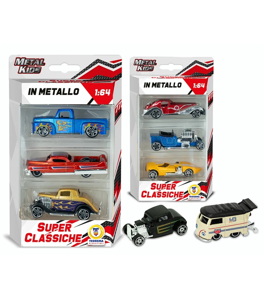 Metal Kids - 3 Auto American 1:64 Blister 3 Ass
