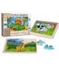 Fatto di Legno - Puzzle Colorati 12 Figure 3 Mdl