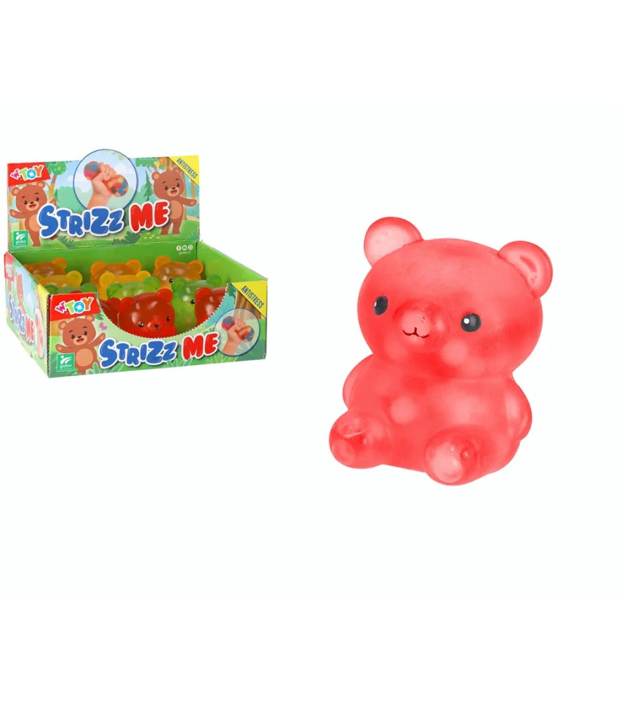 Strizz Me Orso C/palline 8cm 4 colori 12 pezzi D/b