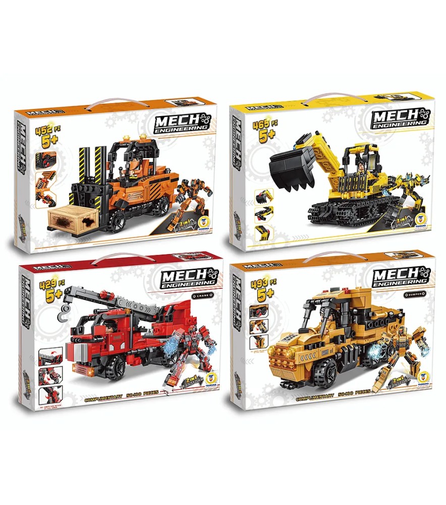 Costruzioni Click Clack Transformer 4 Mdl Ass 2 in 1