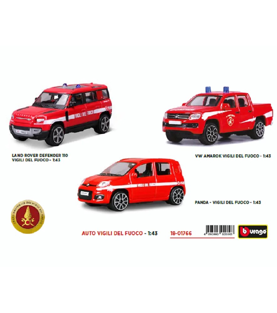 Auto Modellini Diecast 1:43 Vigili del Fuoco