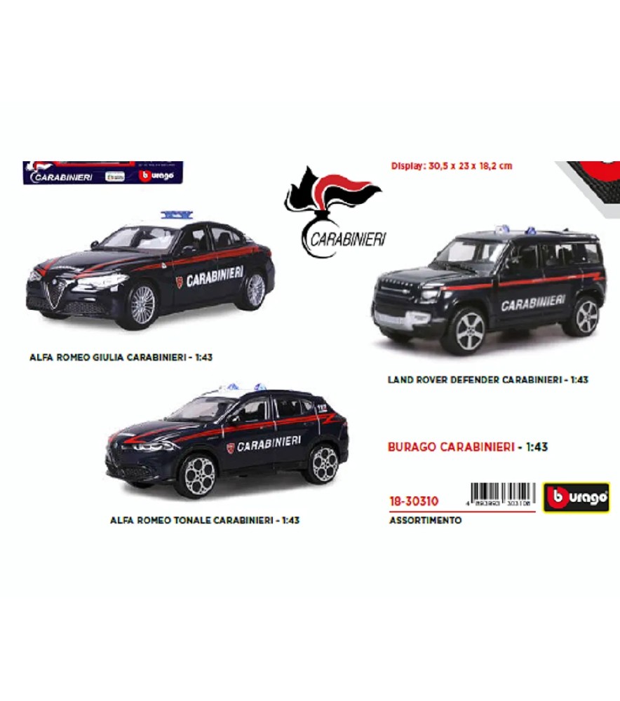 Auto Modellini Diecast 1:43 Carabinieri