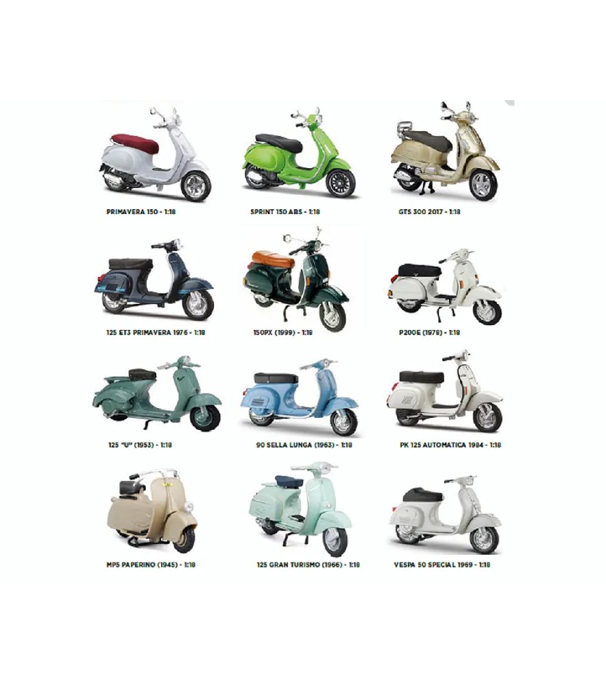Maisto Modellini Moto 1:18 1:18 Vespa