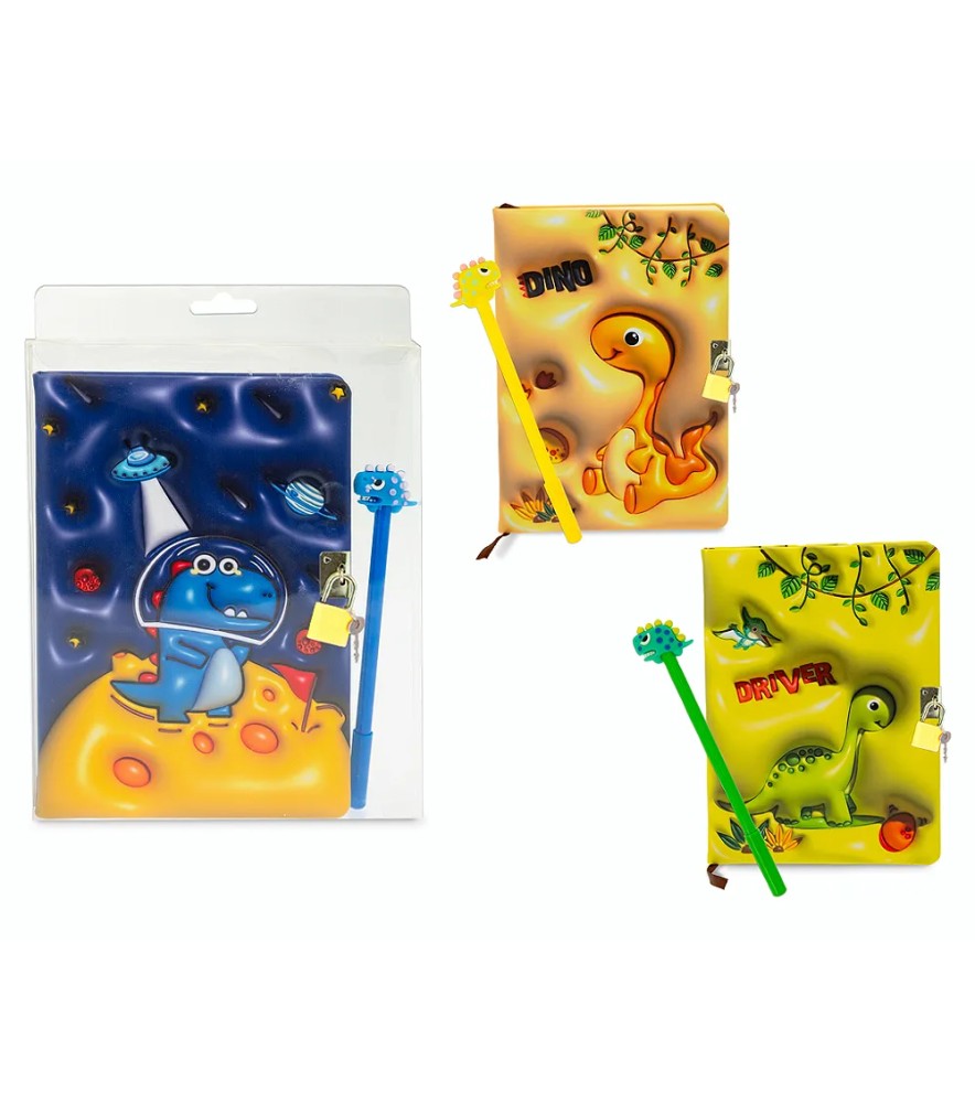 Diario Dinosauro 3 Mdl Ass con Penna 80 Pagine