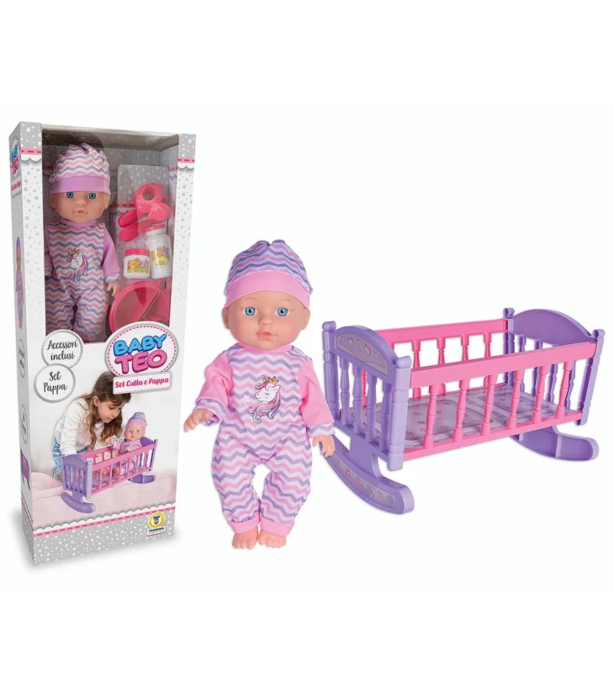Baby Teo - Bebe con Culla e Accessori