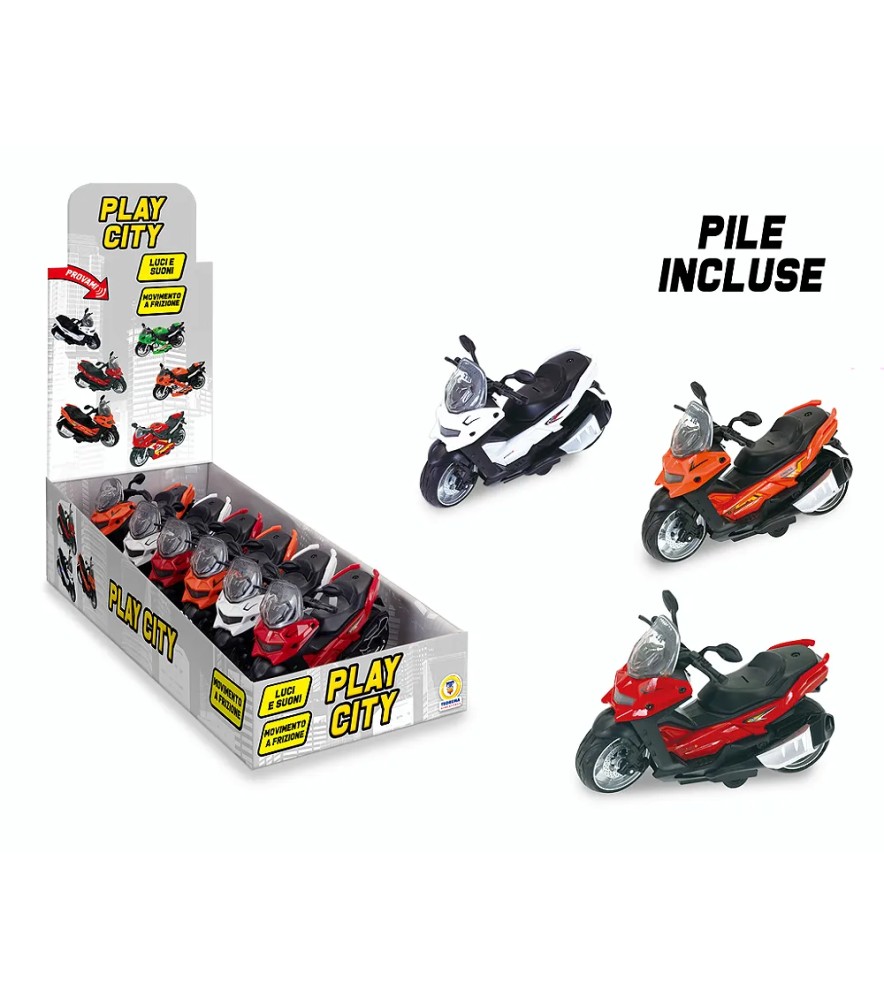 Teo S - Scooter Luci e Suoni a Frizione 3 colori Ass
