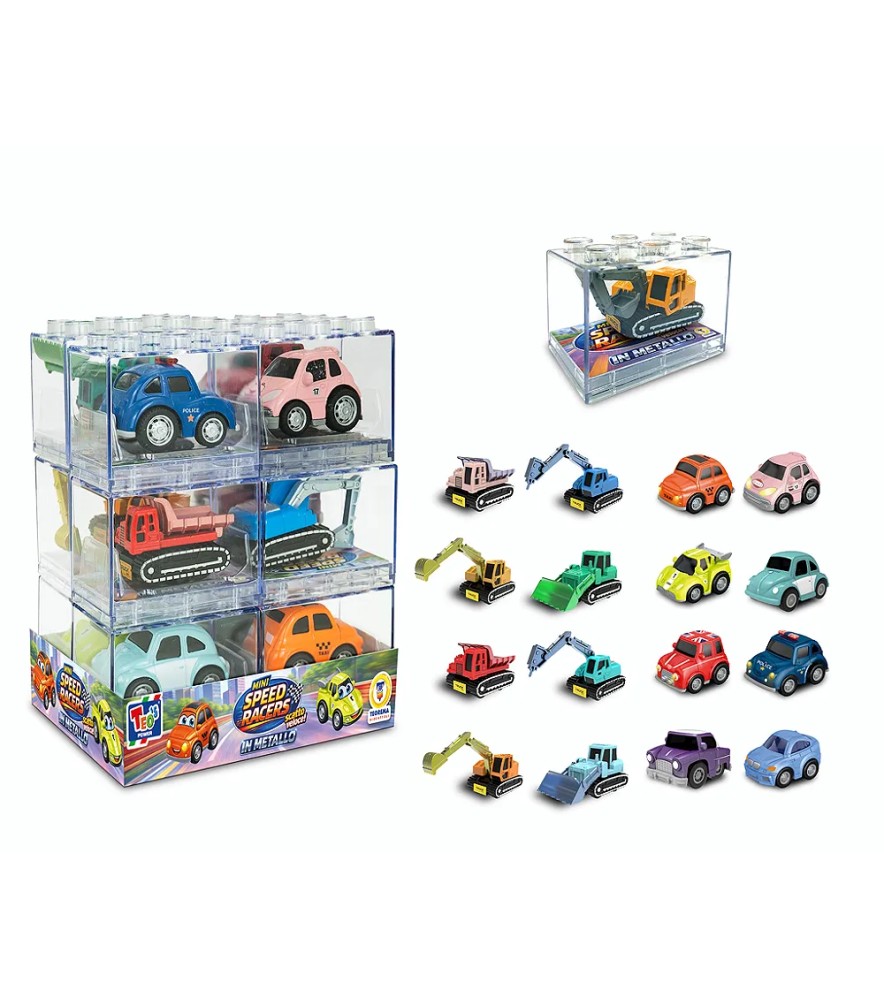 81296 - Teo S - Mini Teca Disp. 12 Mezzi Ass Diecast-metal