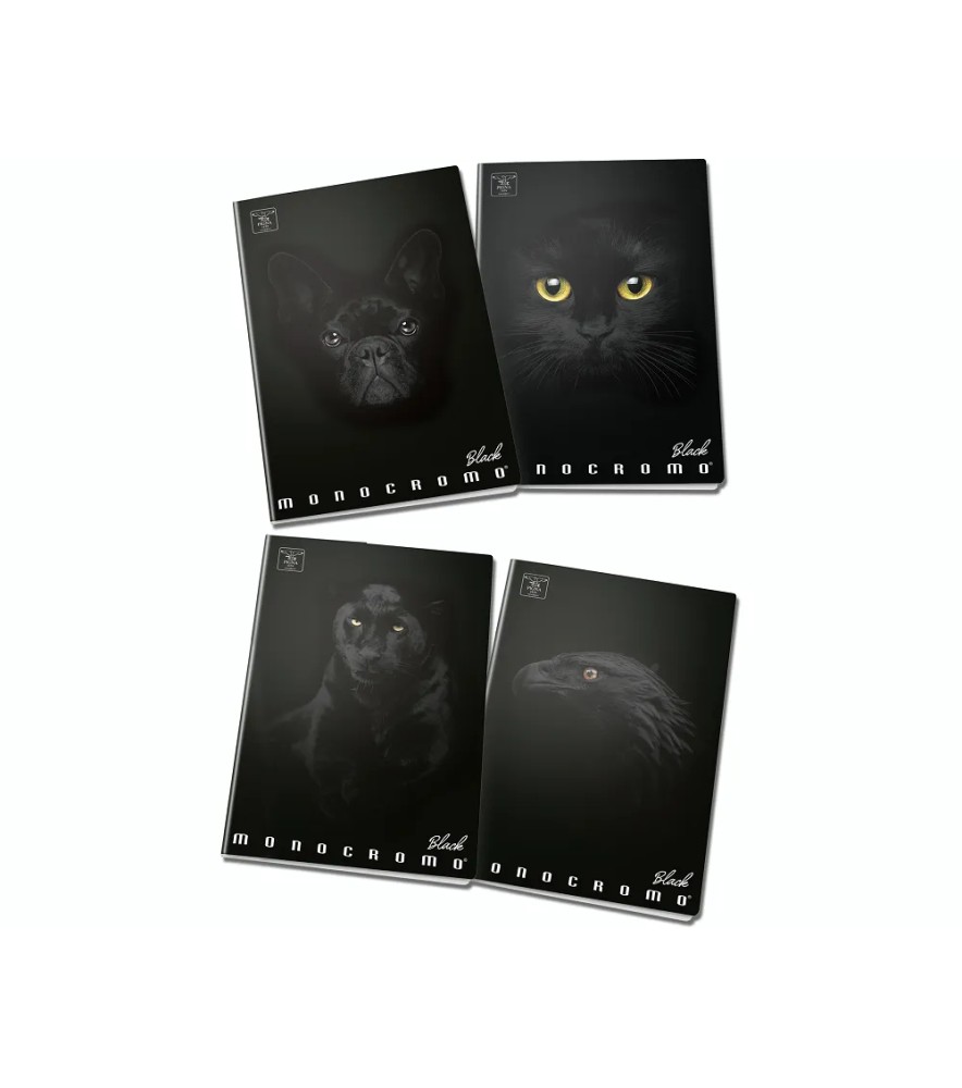 Maxi Quaderno Monocromo Black 36 pagine 100gr Punto Metallico 18