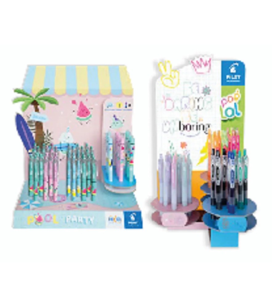 Penna Gel Poplol a Scatto + Frixion Pool Party