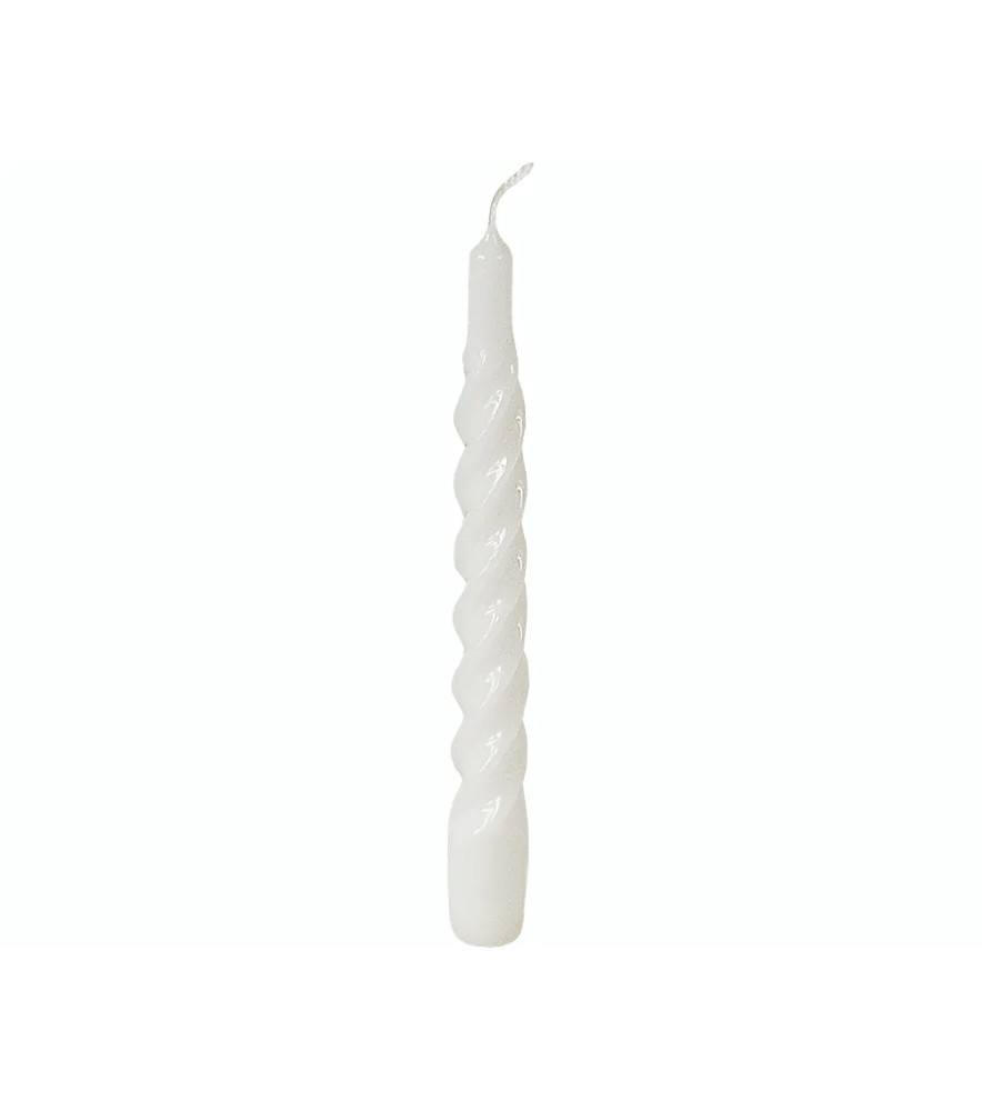 Candele Tortiglione Ornamentali Laccate 6pzh 20cmø 22mm