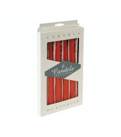 Candele Coniche Liscie Laccate 6pzh 20cmø 22mm