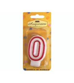 Candele Numerate Contorno Rosso 6pzh 7,5cm